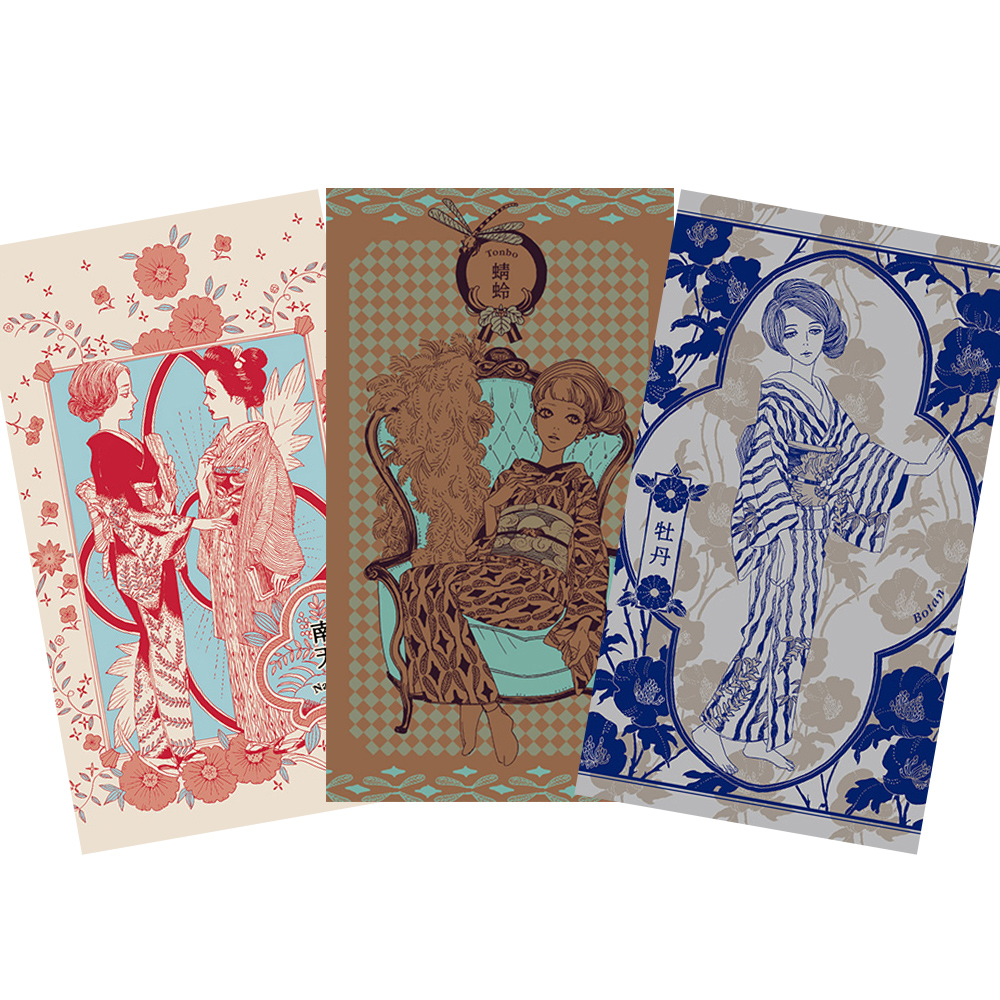安野モヨコ Collection Cards Kimono Girls Annormalグッズ ステーショナリー コルクショップ