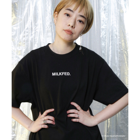 MILKFED. x SPACE BROTHERS SS TEE APO ブラック [LANDS ON ZOZOTOWN