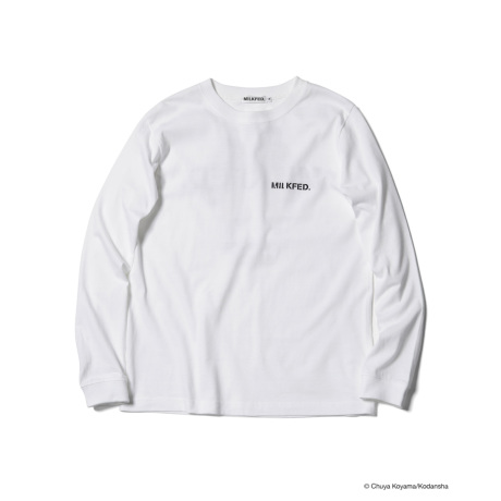 MILKFED.xSPACE BROTHERS LS TEE ホワイト [LANDS ON ZOZOTOWN MILKFED.xSPACE BROTHERS LS TEE ホワイト [LANDS ON ZOZOTOWN